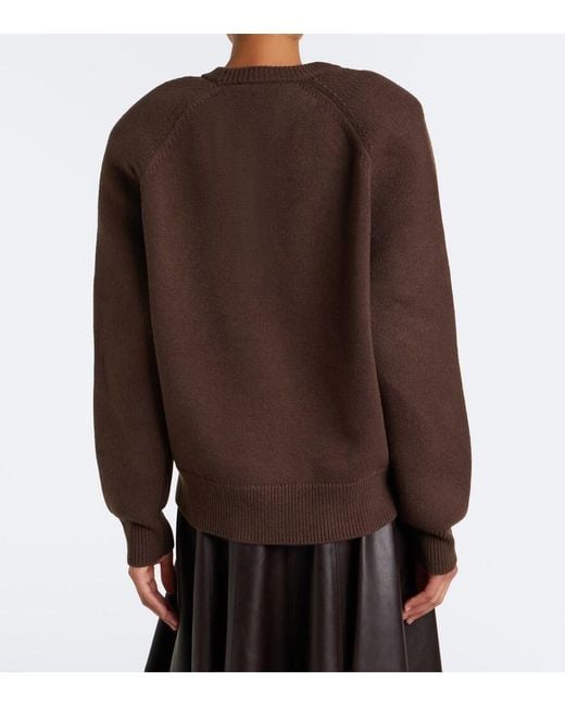 Frankie Shop Brown Lina Wool-Blend Sweater