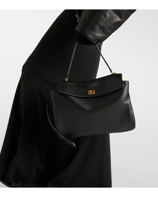 Balenciaga Black Tote Bag Rodeo Medium Aus Leder