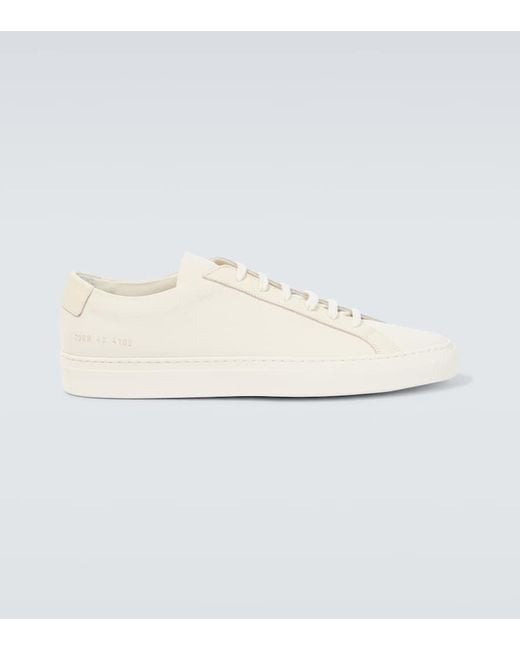 Common Projects White Achilles Leather And Canvas Sneakers for men