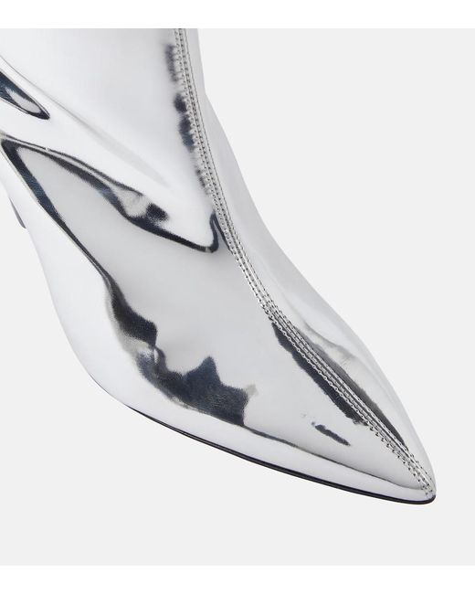Isabel Marant Gray Lakita Mirrored Knee-High Boots