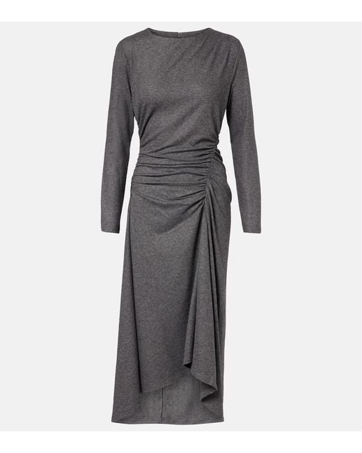 Vestido Midi Theodora En Mezcla De Lana Veronica Beard de color Gray