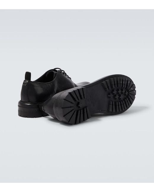 Dolce & Gabbana Black Leather Derby Shoes for men