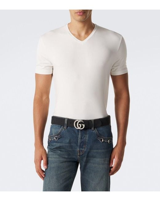 Gucci White Jersey T-Shirt for men