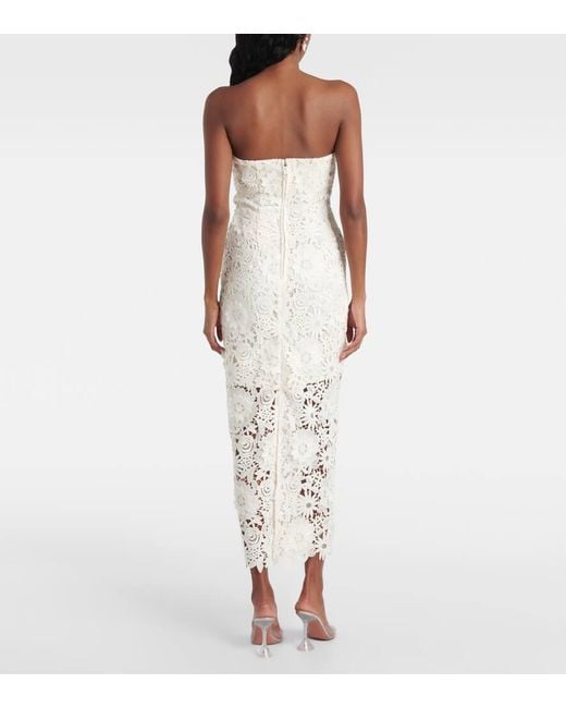 ROTATE BIRGER CHRISTENSEN White Bridal Midikleid Aus Spitze