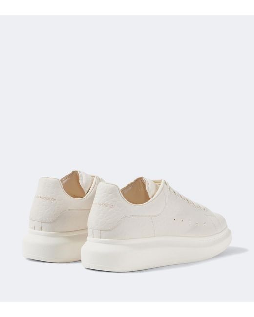 McQueen White Oversized Leather Sneakers for men