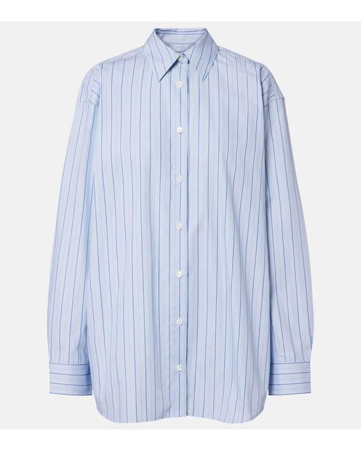 Totême  Blue Striped Cotton Shirt