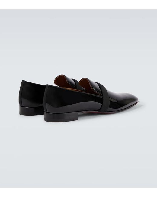 Christian Louboutin Black Dandydeco Patent Leather Loafers for men