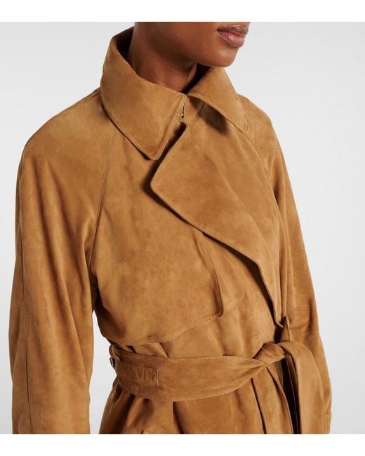 Proenza Schouler Brown Ramona Suede Trench Coat