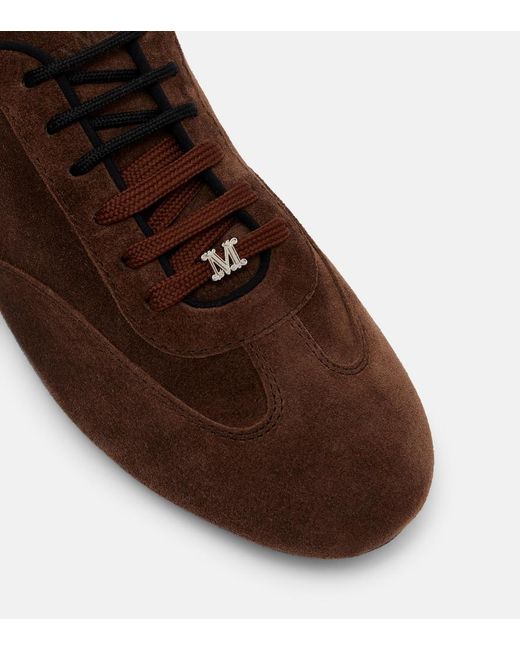 Max Mara Brown Suede Sneakers
