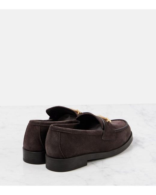 Jimmy Choo Brown Maddie Suede Loafers