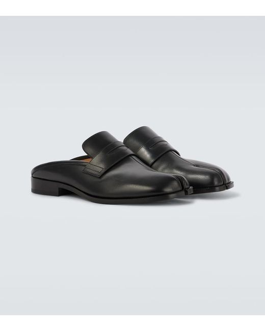 Maison Margiela Black Tabi City Leather Mules for men