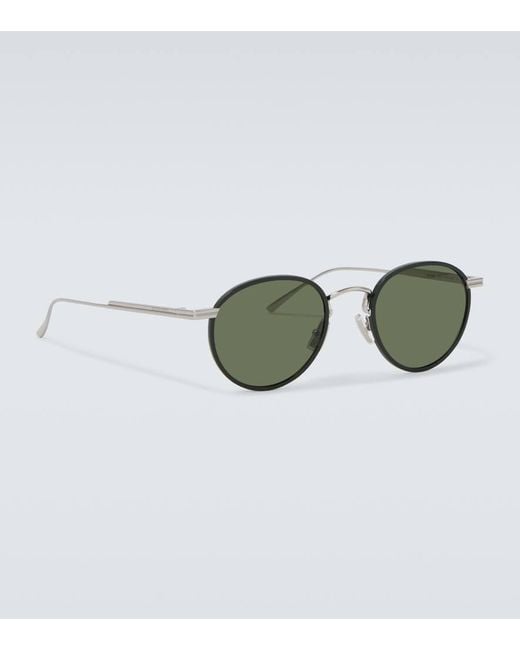 Bottega Veneta Runde Sonnenbrille Forte Panthos in Brown für Herren