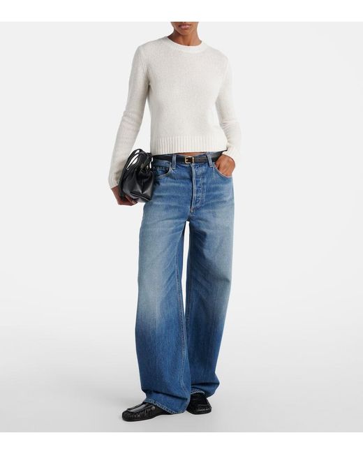 Lisa Yang White Mira Cashmere And Silk Sweater