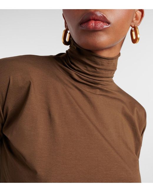 Dolcevita Second Skin in jersey di Lemaire in Brown