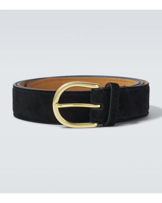 George Cleverley Guertel Aus Veloursleder in Black für Herren