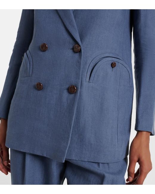 Blazé Milano Blue Everynight Linen Blazer