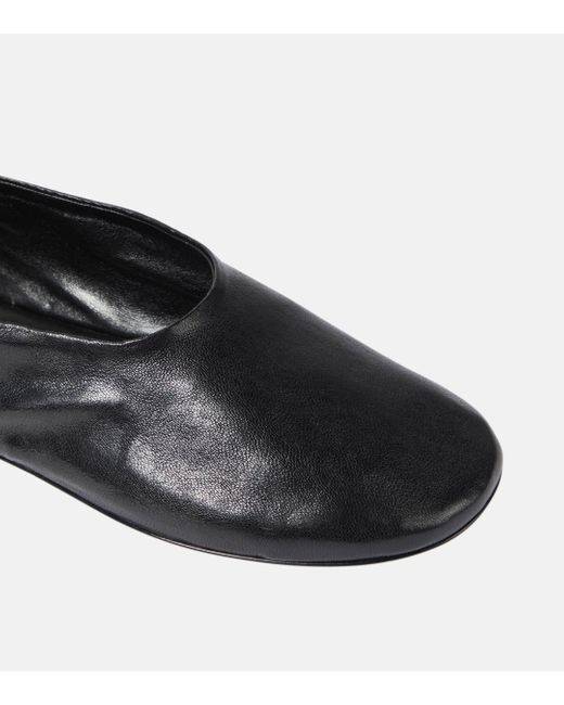 Khaite Black Maiden Leather Ballet Flat