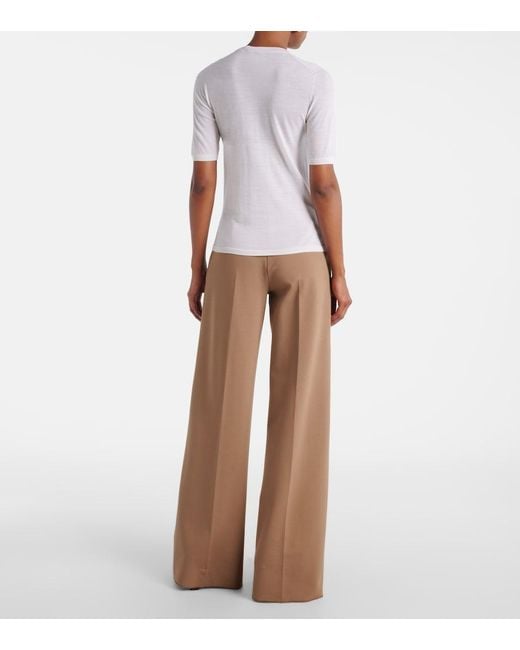 Max Mara White Gerico Virgin Wool Top