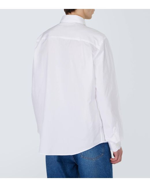 AMI White Cotton Oxford Shirt for men