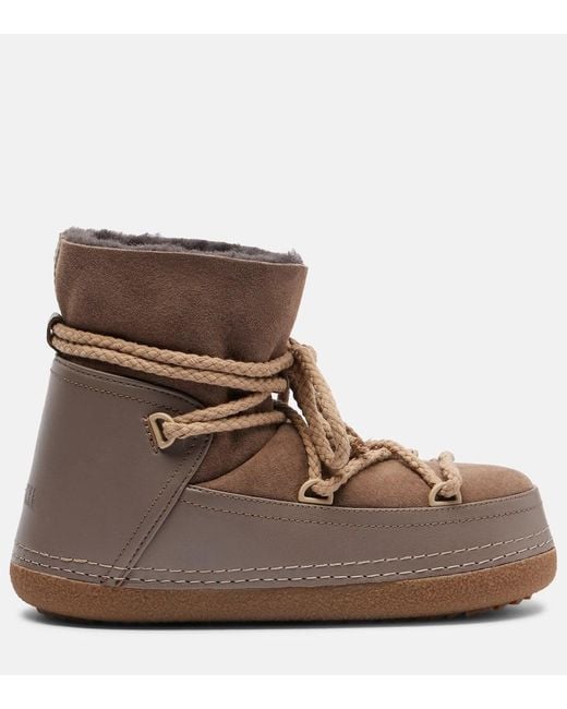 Bottes Apres-Ski Classic En Cuir Et Daim Inuikii en coloris Brown