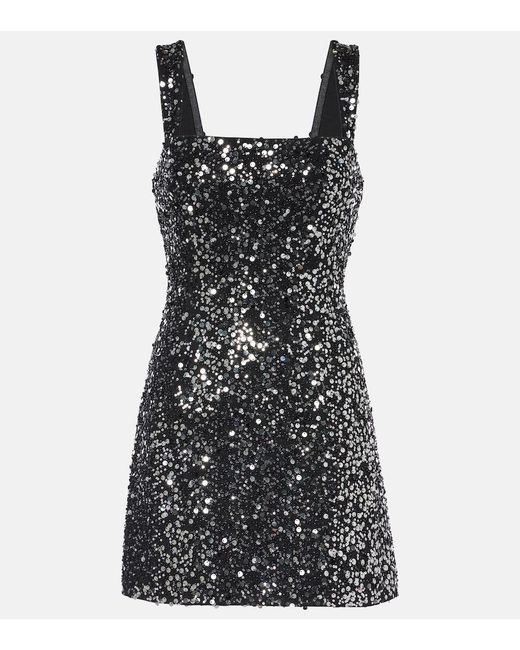 Jonathan Simkhai Black Benson Sequined Minidress