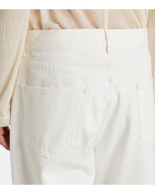 The Row White Burty Straight Jeans