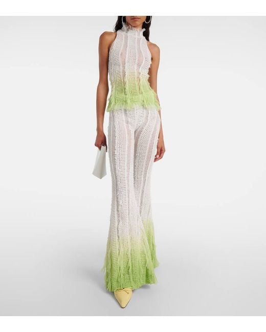 Roberta Einer White Angel Halterneck Top