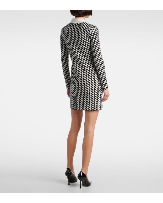 Rixo Black Cotton-Blend Minidress