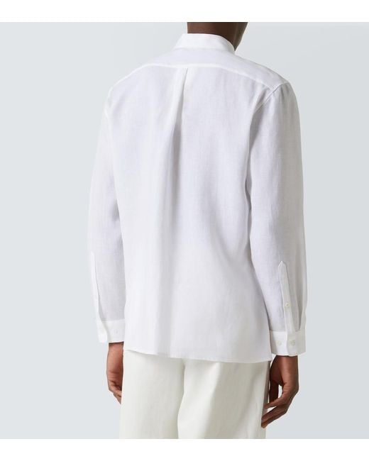Gabriela Hearst White Linen Shirt for men