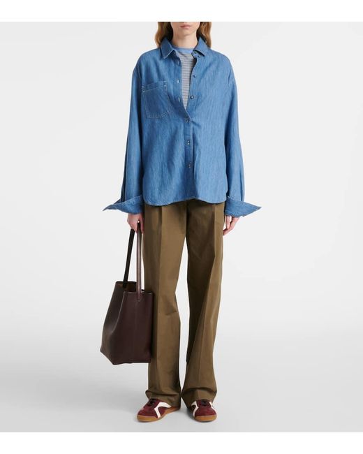 7 For All Mankind Blue Jeanshemd Easy