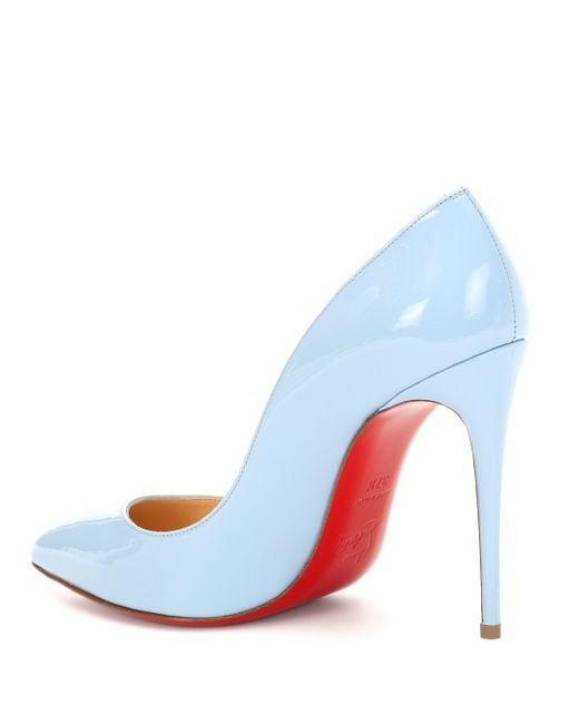 grill Manifest meddelelse Christian Louboutin Pigalle Follies Patent Leather Pumps in Blue | Lyst