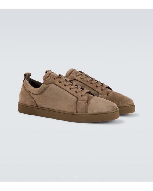 Christian Louboutin Brown Louis Junior Suede Sneakers for men
