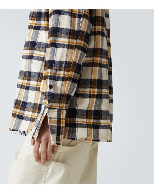 Greg Lauren Multicolor Plaid Cotton Shirt for men