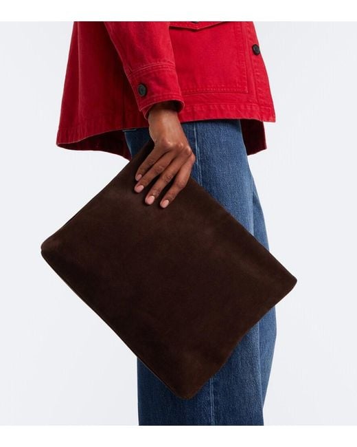 Nili Lotan Brown Jerry Suede Clutch