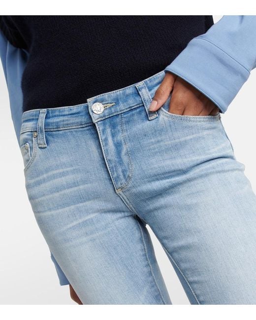 AG Jeans Blue Split Cuff Skinny Jeans