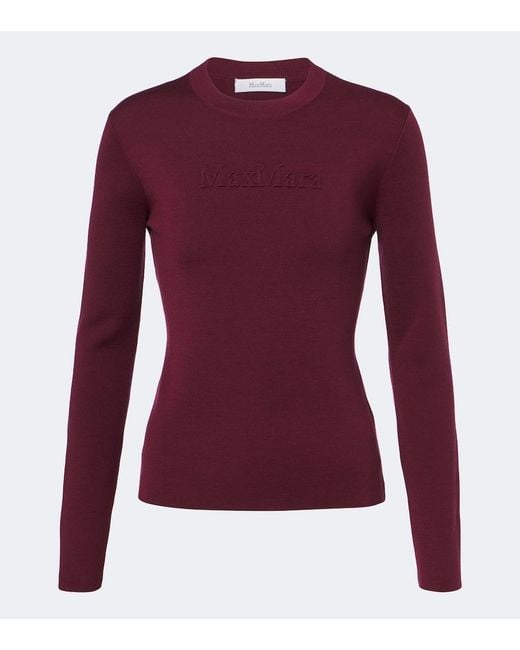 Max Mara Purple Virgin Wool Sweater