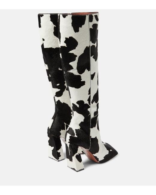 Botas Altas Marine De Pelo De Becerro AMINA MUADDI de color White