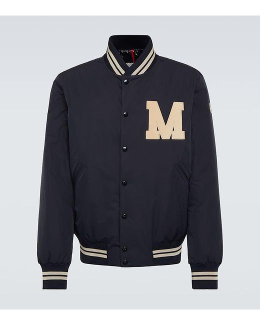 Moncler Blue Lateltin Down Varsity Jacket for men