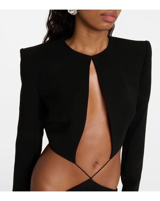 Robe Longue En Crepe Monot en coloris Black