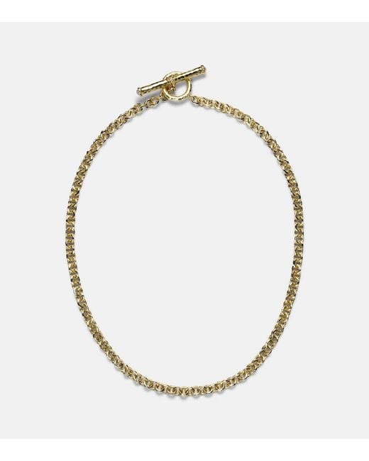 Octavia Elizabeth Metallic The Lower Coast 18Kt Chain Necklace With Diamonds And Pearls
