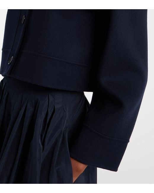 Max Mara Blue Virgin Wool Jacket