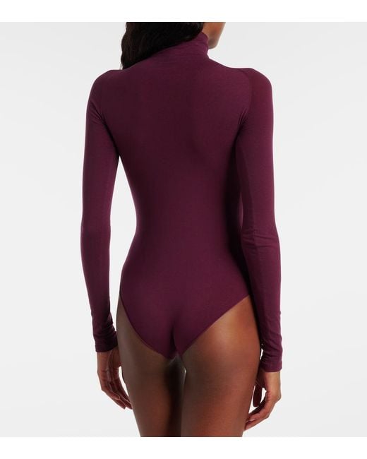 Alaïa Purple Second Skin Bodysuit