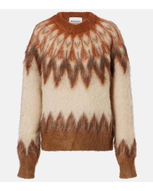 Isabel Marant Brown Pullover Natania Aus Einem Wollgemisch
