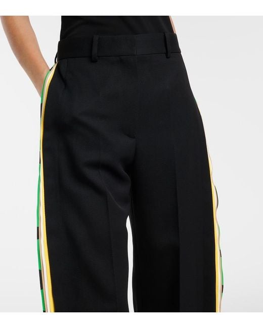 Loewe Black Wool Wide-Leg Pants