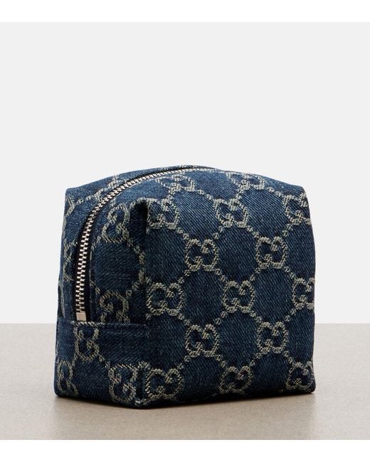 Gucci Blue Essence Classic Mini Denim Makeup Bag