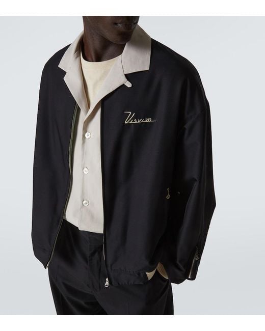 Visvim Black Souvenir Reversible Bomber Jacket for men