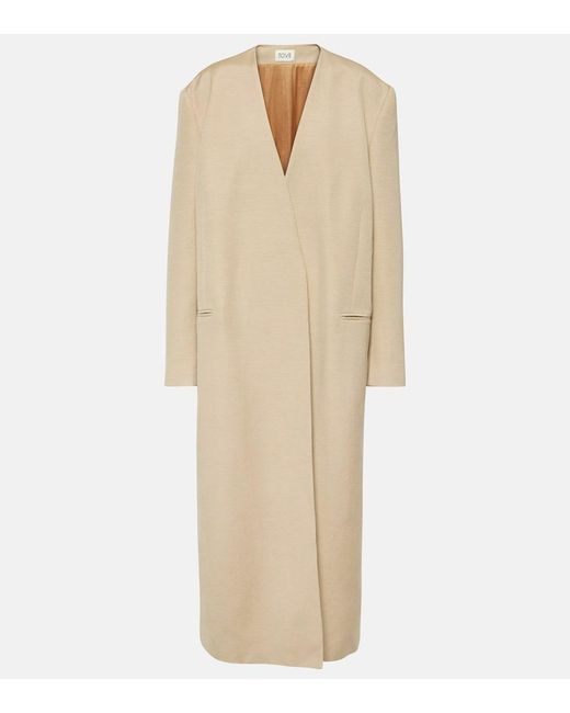 TOVE Natural Allegra Cotton-Blend Coat