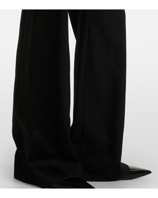 Victoria Beckham Black Cami Cutout Crepe Satin Jumpsuit