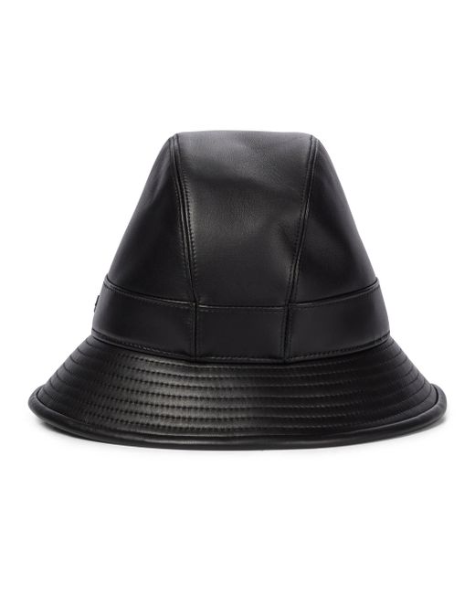 Loro Piana Meryl Leather Bucket Hat in Black - Lyst