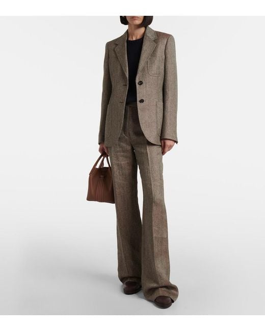 Loro Piana Brown Bale Small Leather Tote Bag